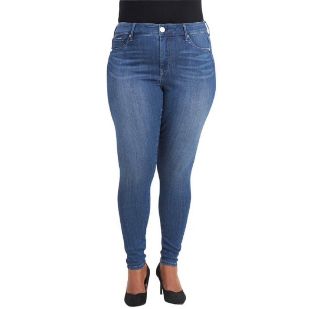 Seven7 Ginsberg Blue Tummy-Less Slimmer Skinny Jeans SX1164QW Women’s Si…
